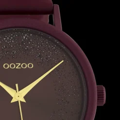 Biking rode OOZOO horloge met leren band - C10584