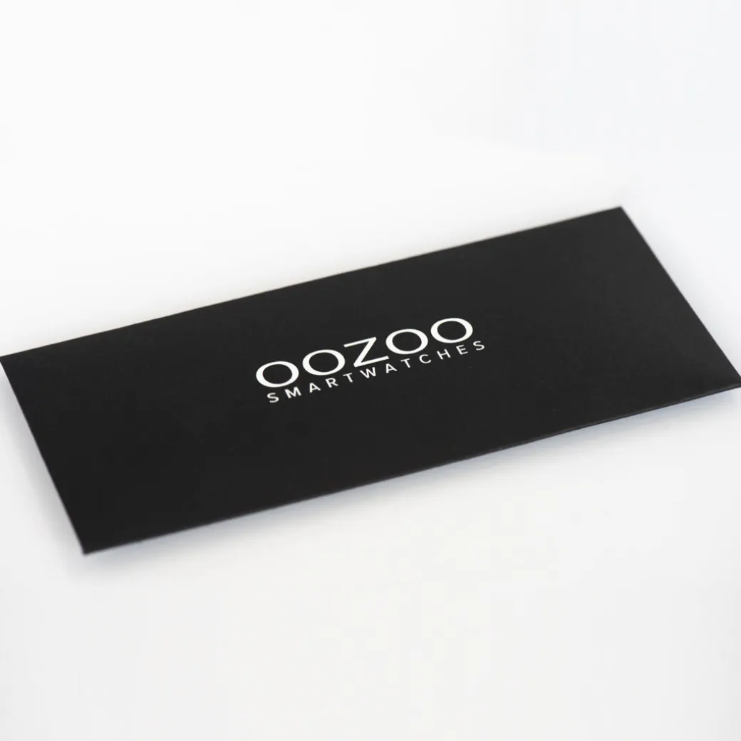 Black OOZOO metal mesh bracelet with black clasp