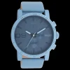 Blauwe OOZOO horloge met leren band - C11216
