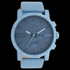 Blauwe OOZOO horloge met leren band - C11216