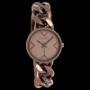 Bronskleurige OOZOO horloge met grove schakelarmband - C11129