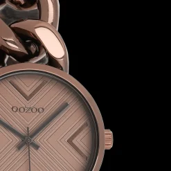 Bronskleurige OOZOO horloge met grove schakelarmband - C11129