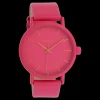 Fuchsia OOZOO horloge met leren band - C11178