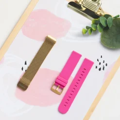Gold OOZOO metal mesh bracelet with gold clasp