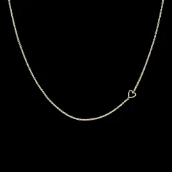 Goudkleurige armband + ketting set met een hart
