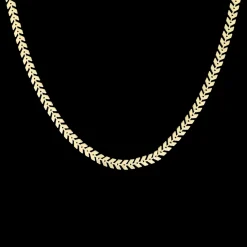 Goudkleurige armband + ketting set met V-schakel