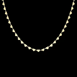 Goudkleurige armband + ketting set met hartjes