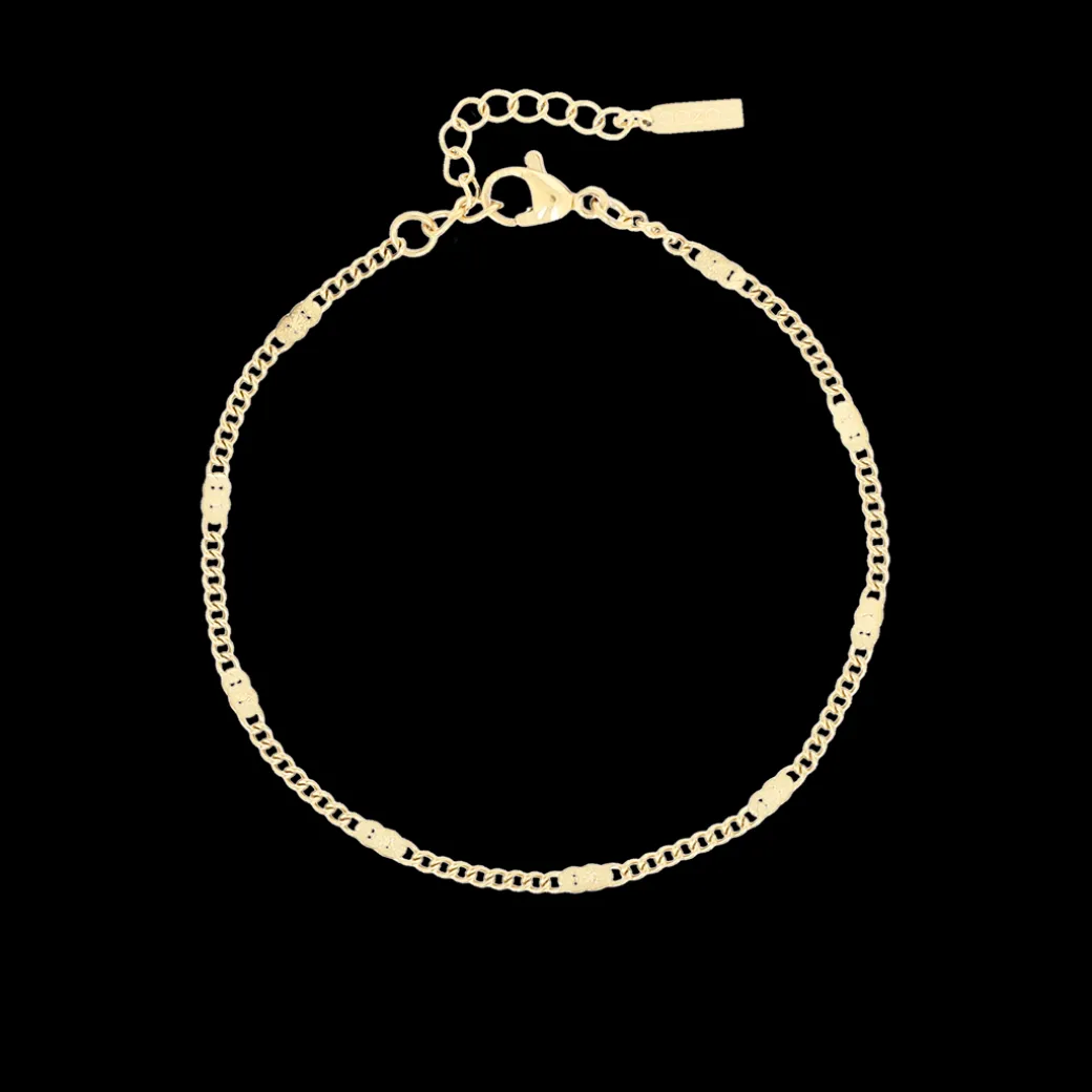 Goudkleurige armband + ketting set met klassiek detail