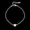 Goudkleurige armband met een hart
