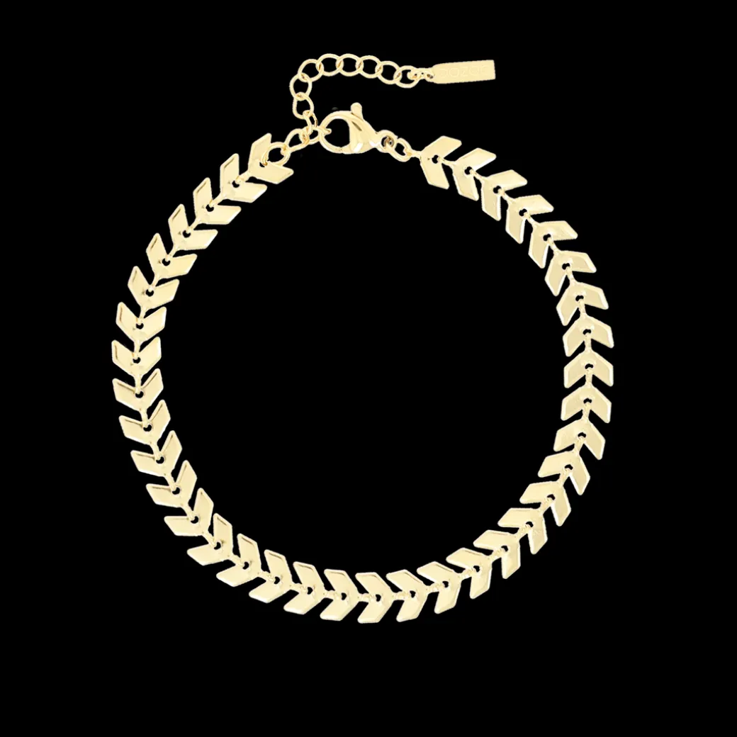 Goudkleurige armband met V-schakel
