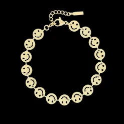 Goudkleurige armband met smileys