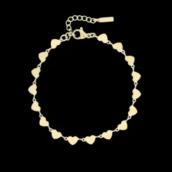 Goudkleurige armband met hartjes