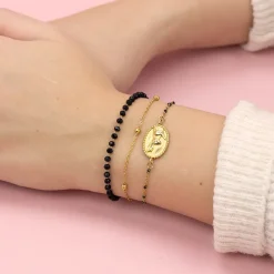 Goudkleurige armband met bolletjes