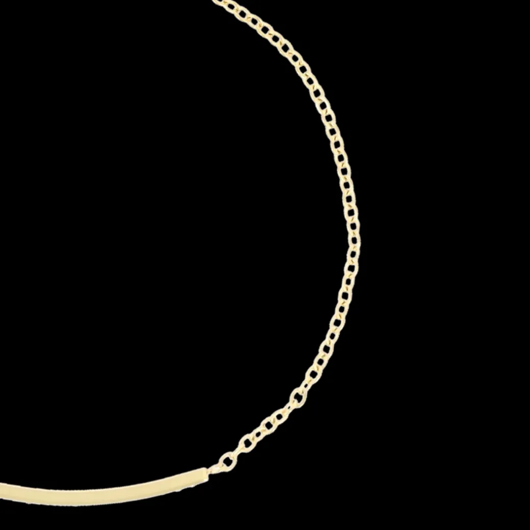 Goudkleurige armband met strass steentjes