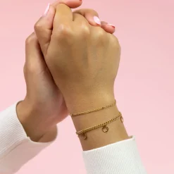 Goudkleurige armband met appels