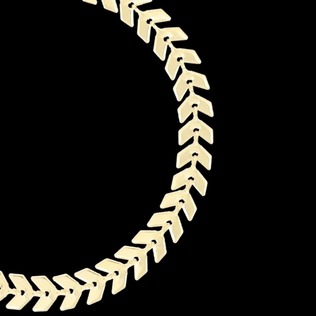 Goudkleurige armband met V-schakel