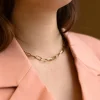 Goudkleurige ketting met grove schakels
