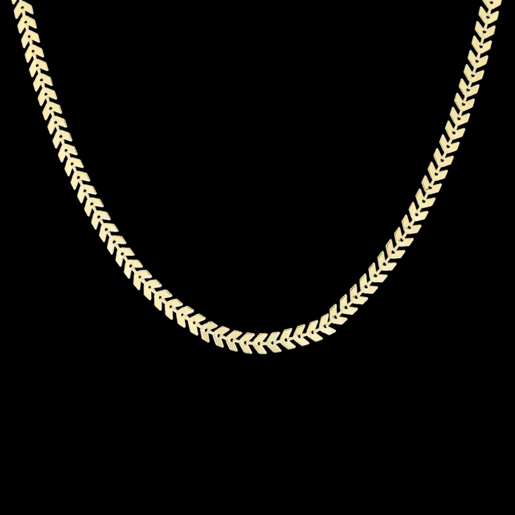 Goudkleurige ketting met V-schakel