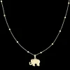 Goudkleurige ketting met olifant bedeltje