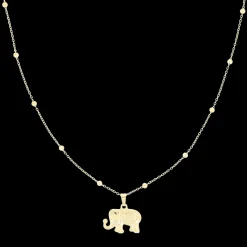 Goudkleurige ketting met olifant bedeltje