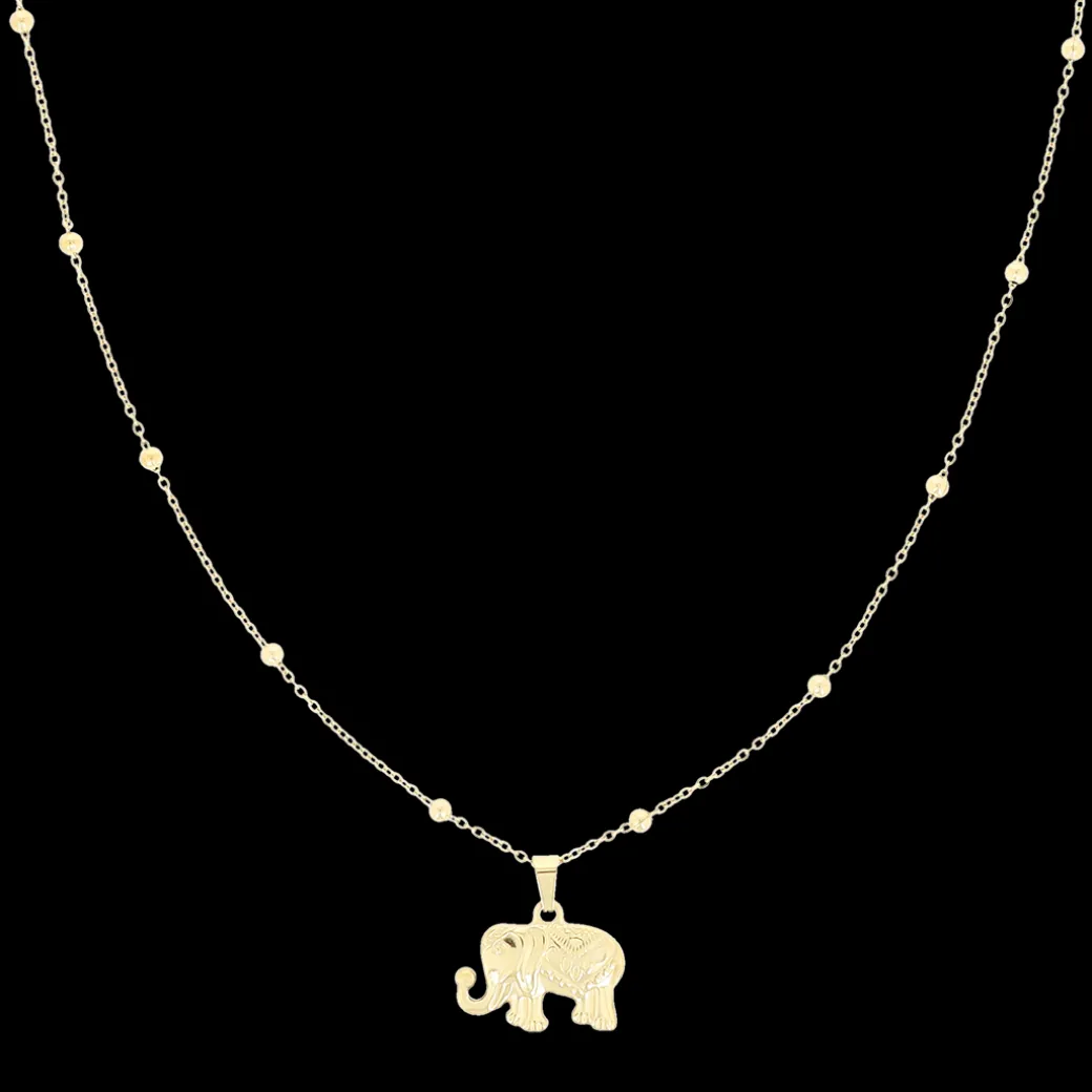 Goudkleurige ketting met olifant bedeltje