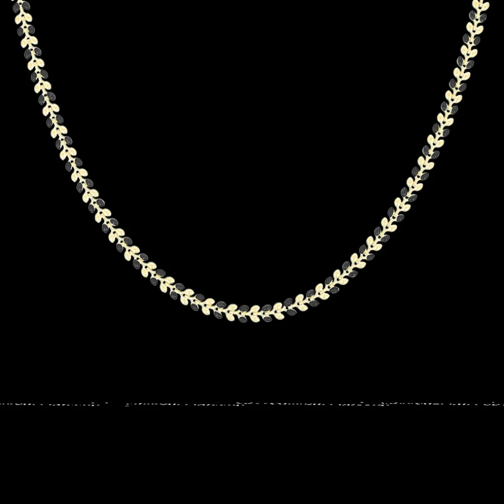 Goudkleurige ketting met blaadjes