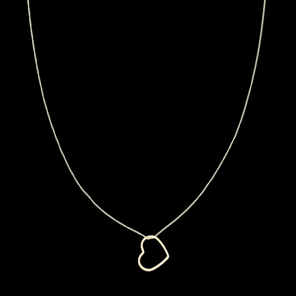 Goudkleurige ketting met een hart
