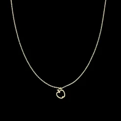 Goudkleurige ketting met een appel