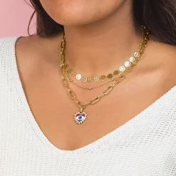 Goudkleurige ketting met bolletjes