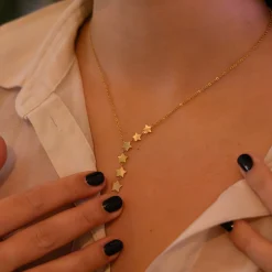 Goudkleurige ketting met sterretjes