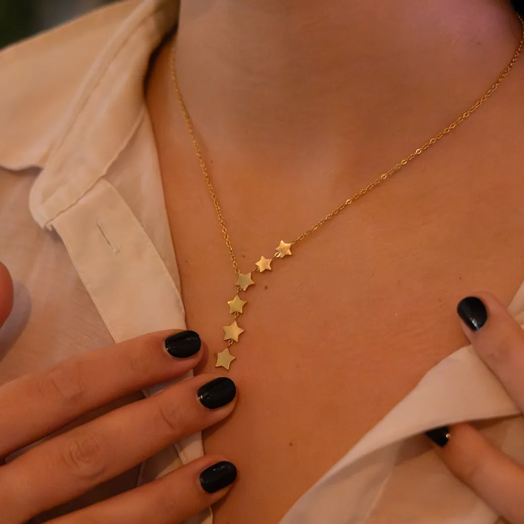 Goudkleurige ketting met sterretjes