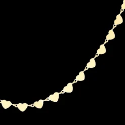 Goudkleurige ketting met hartjes