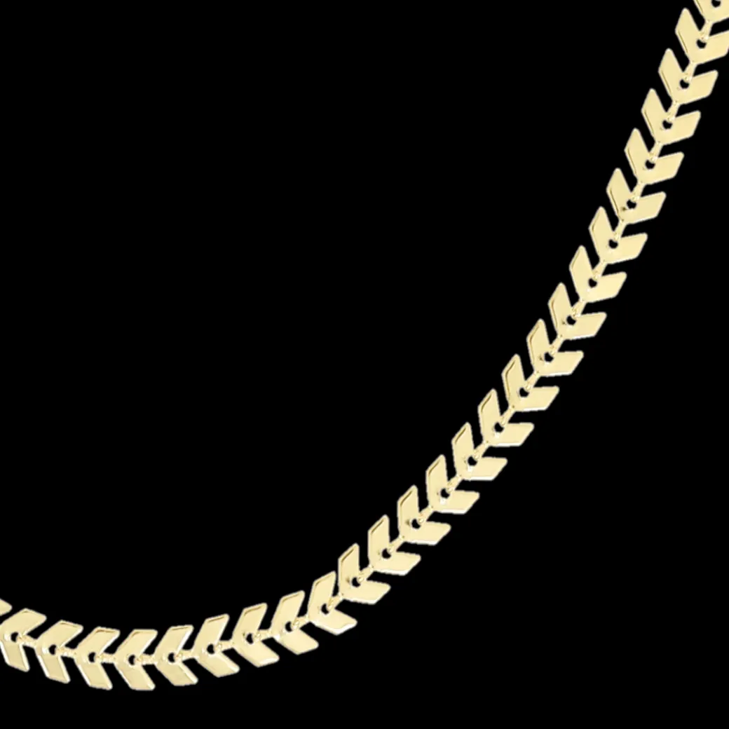 Goudkleurige ketting met V-schakel