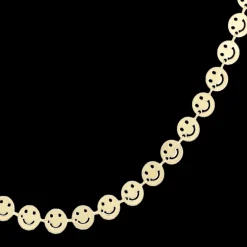 Goudkleurige ketting met smileys