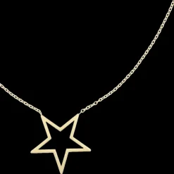 Goudkleurige ketting met grote ster