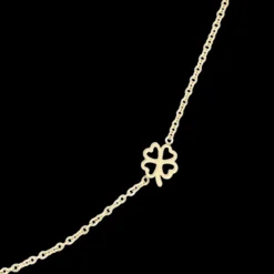 Goudkleurige ketting met een klaver