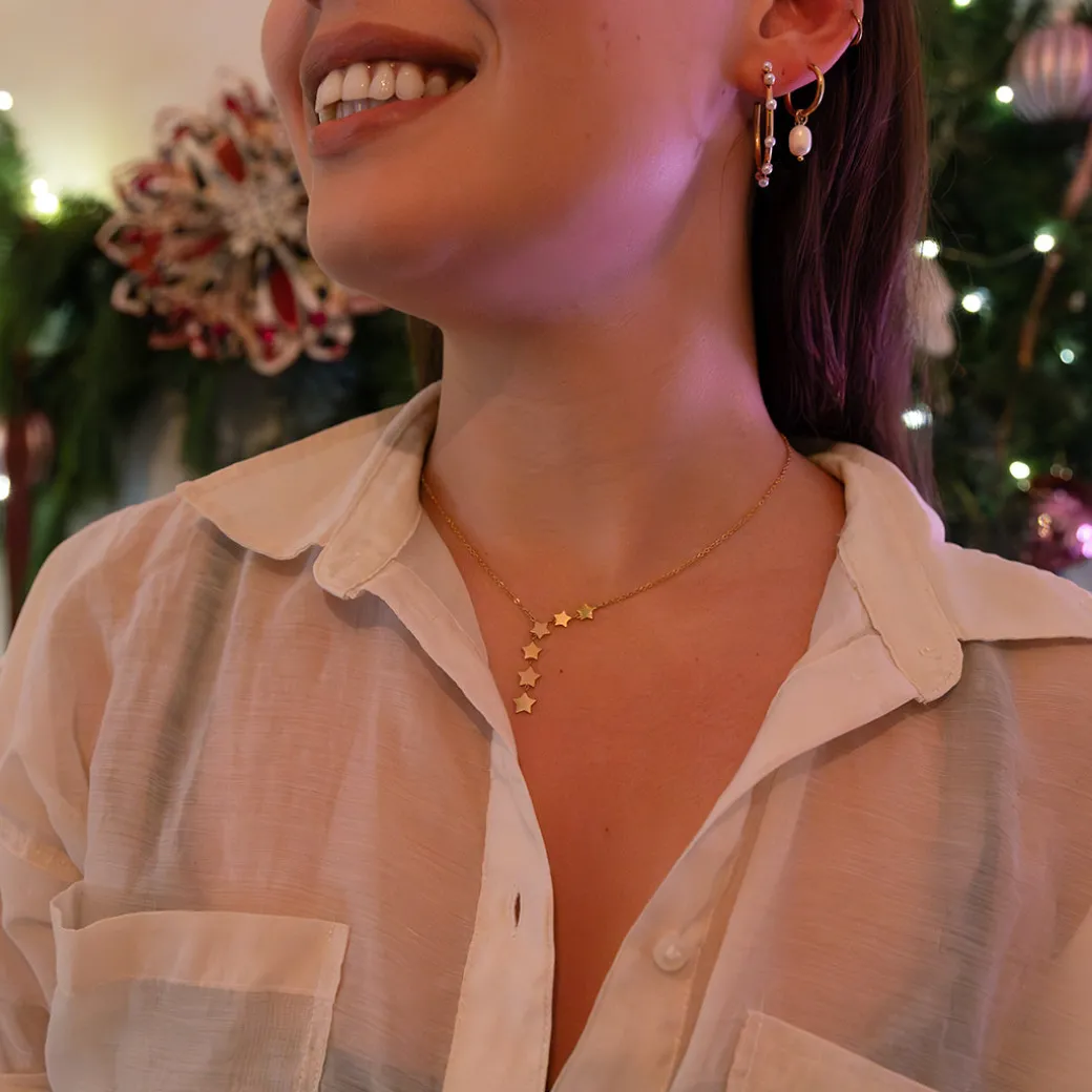 Goudkleurige ketting met sterretjes