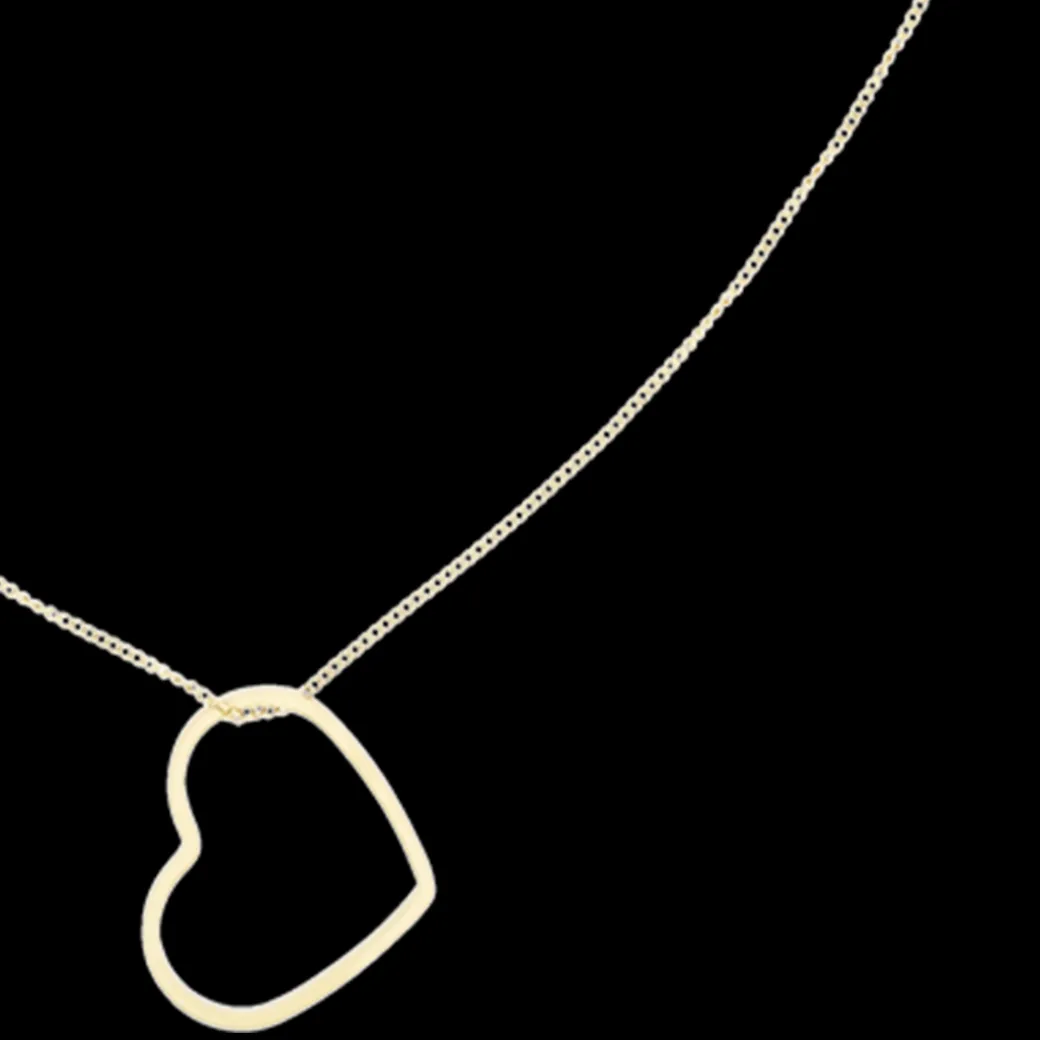 Goudkleurige ketting met een hart