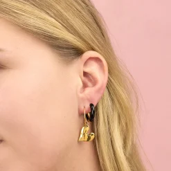 Goudkleurige oorbellen met hart