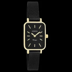 Goudkleurige OOZOO horloge met metalen mesh armband - C20269