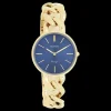 Goudkleurige OOZOO horloge met grove schakelarmband - C20359