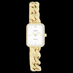 Goudkleurige OOZOO horloge met grove schakelarmband - C20362