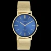 Goudkleurige OOZOO horloge met metalen mesh armband - C20291
