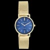 Goudkleurige OOZOO horloge met metalen mesh armband - C20293