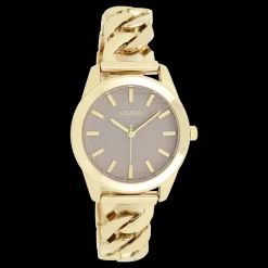 Goudkleurige OOZOO horloge met petit schakelarmband - C11420