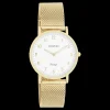 Goudkleurige OOZOO horloge met metalen mesh armband - C20347