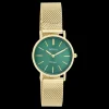 Goudkleurige OOZOO horloge met metalen mesh armband - C20297