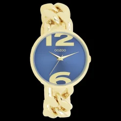Goudkleurige OOZOO horloge met grove schakelarmband - C11351