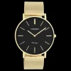Goudkleurige OOZOO horloge met metalen mesh armband - C9912