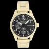 Goudkleurige OOZOO horloge met roestvrijstalen armband roestvrijstalen armband - C11507